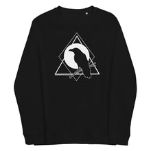 Load image into Gallery viewer, Raven Unisex Organic Raglan Crewneck Sweater