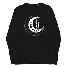 Load image into Gallery viewer, Moon Phases Unisex Organic Raglan Crewneck Sweater