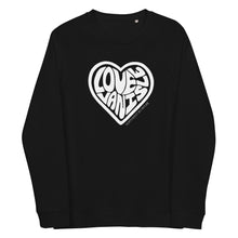 Load image into Gallery viewer, Love Van Isle Unisex Organic Raglan Crewneck Sweater