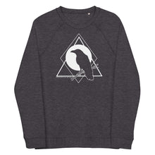 Load image into Gallery viewer, Raven Unisex Organic Raglan Crewneck Sweater