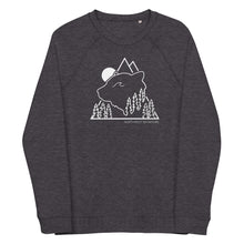 Load image into Gallery viewer, Mountain Bear Unisex Organic Raglan Crewneck Sweatshirt