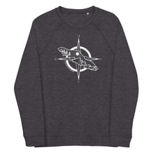 Load image into Gallery viewer, VI Compass Unisex Organic Raglan Crewneck Sweater