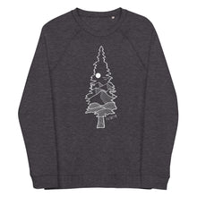 Load image into Gallery viewer, West Coast Tree Unisex Organic Raglan Crewneck Sweater