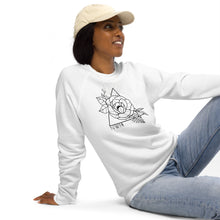 Load image into Gallery viewer, Bloom Unisex Organic Raglan Crewneck Sweater