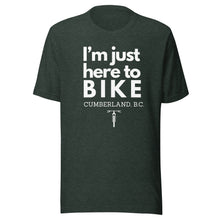 Load image into Gallery viewer, I'm Just Here To Bike Cumberland Unisex T-shirt