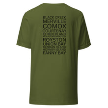 Load image into Gallery viewer, The Comox Valley Places Unisex T-shirt