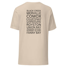 Load image into Gallery viewer, The Comox Valley Places Unisex T-shirt