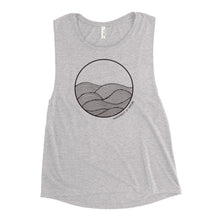 Load image into Gallery viewer, Circle Waves Ladies’ Muscle Tank