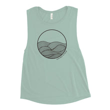 Load image into Gallery viewer, Circle Waves Ladies’ Muscle Tank