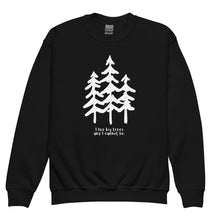 Load image into Gallery viewer, I Like Big Trees Youth Crewneck Sweatshirt