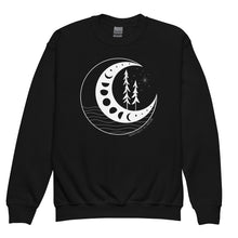 Load image into Gallery viewer, Moon Phases Youth Crewneck Sweatshirt