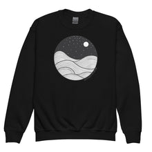 Load image into Gallery viewer, Midnight Waves Youth Crewneck Sweatshirt