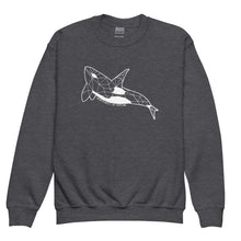 Load image into Gallery viewer, Geo Orca Youth Crewneck Sweatshirt