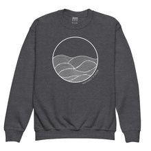 Load image into Gallery viewer, Circle Waves Youth Crewneck Sweatshirt