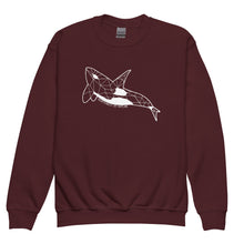 Load image into Gallery viewer, Geo Orca Youth Crewneck Sweatshirt