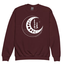 Load image into Gallery viewer, Moon Phases Youth Crewneck Sweatshirt