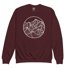 Load image into Gallery viewer, Circle Mountains Youth Crewneck Sweatshirt