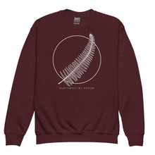 Load image into Gallery viewer, Western Sword Fern Youth Crewneck Sweatshirt
