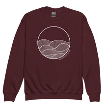 Load image into Gallery viewer, Circle Waves Youth Crewneck Sweatshirt