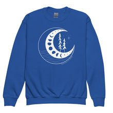 Load image into Gallery viewer, Moon Phases Youth Crewneck Sweatshirt