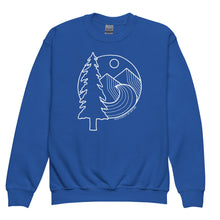Load image into Gallery viewer, Adventure Awaits Youth Crewneck Sweatshirt