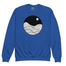 Load image into Gallery viewer, Midnight Waves Youth Crewneck Sweatshirt