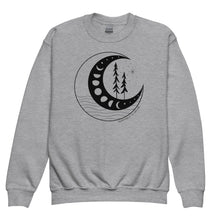 Load image into Gallery viewer, Moon Phases Youth Crewneck Sweatshirt
