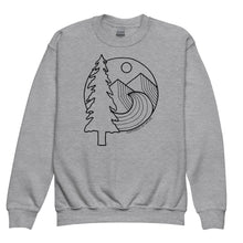 Load image into Gallery viewer, Adventure Awaits Youth Crewneck Sweatshirt