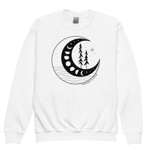 Load image into Gallery viewer, Moon Phases Youth Crewneck Sweatshirt