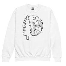 Load image into Gallery viewer, Adventure Awaits Youth Crewneck Sweatshirt