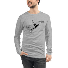 Load image into Gallery viewer, Geo Orca Unisex Long Sleeve Tee