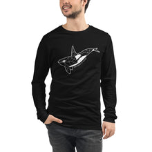 Load image into Gallery viewer, Geo Orca Unisex Long Sleeve Tee