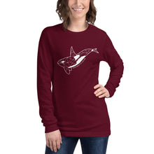 Load image into Gallery viewer, Geo Orca Unisex Long Sleeve Tee