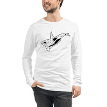 Load image into Gallery viewer, Geo Orca Unisex Long Sleeve Tee