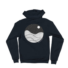 Load image into Gallery viewer, Midnight Waves Unisex Zip-up Hoodie