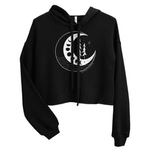 Load image into Gallery viewer, Moon Phases Crop Hoodie