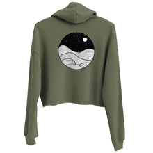 Load image into Gallery viewer, Midnight Waves Crop Hoodie