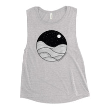 Load image into Gallery viewer, Midnight Waves Ladies’ Muscle Tank