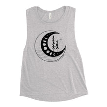 Load image into Gallery viewer, Moon Phases Ladies’ Muscle Tank