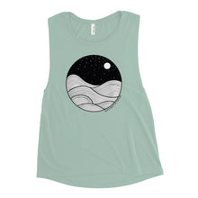 Load image into Gallery viewer, Midnight Waves Ladies’ Muscle Tank