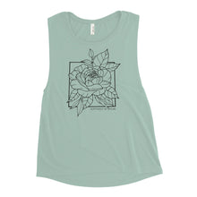 Load image into Gallery viewer, Peony Ladies’ Muscle Tank