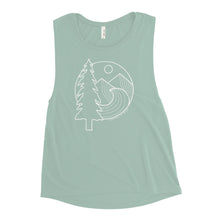 Load image into Gallery viewer, Adventure Awaits Ladies’ Muscle Tank