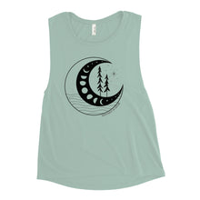 Load image into Gallery viewer, Moon Phases Ladies’ Muscle Tank