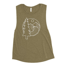 Load image into Gallery viewer, Adventure Awaits Ladies’ Muscle Tank