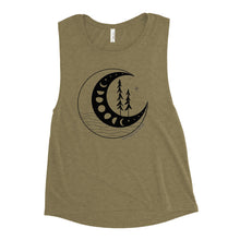 Load image into Gallery viewer, Moon Phases Ladies’ Muscle Tank