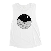 Load image into Gallery viewer, Midnight Waves Ladies’ Muscle Tank