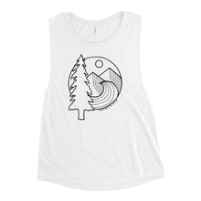 Load image into Gallery viewer, Adventure Awaits Ladies’ Muscle Tank