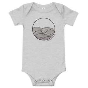 Circle Waves baby onesie