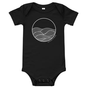 Circle Waves baby onesie