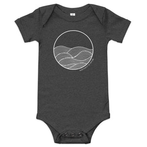 Circle Waves baby onesie